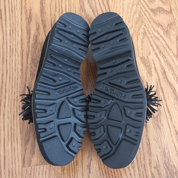 Ron White X Vibram "Skylar" Fringe Loafer Womens 37 Onyx Black Suede Italy - Picture 7 of 13